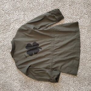 Custom Kisses & Clover Olive Green Women's Jacket Sz S